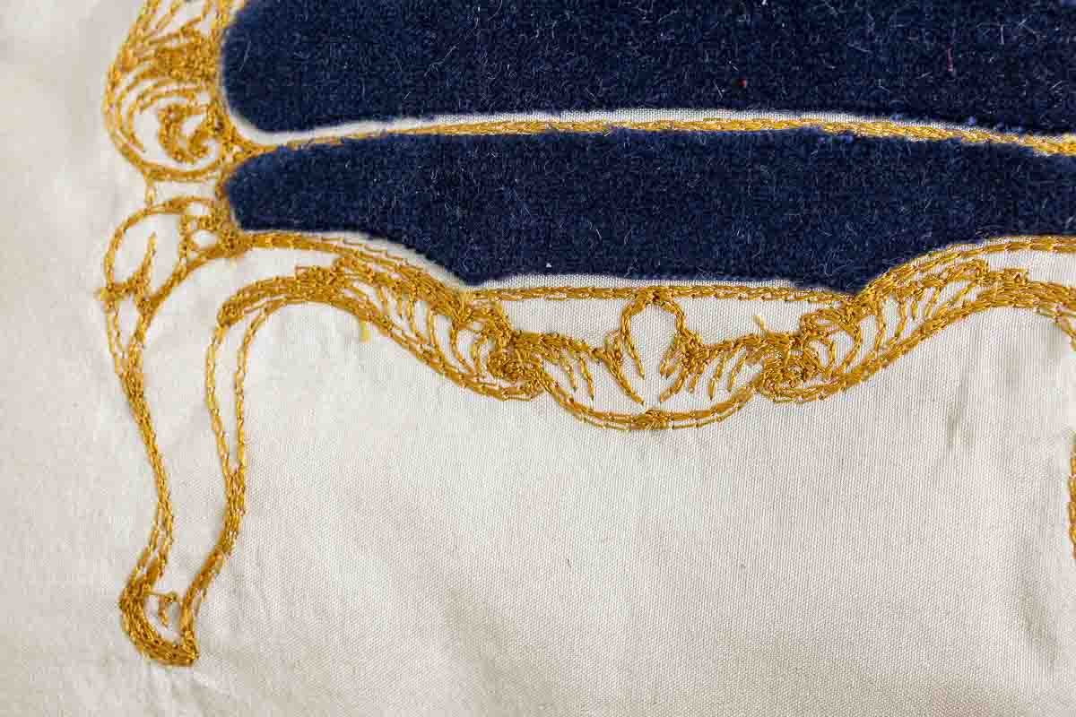 Embroidery contemporary wall panels