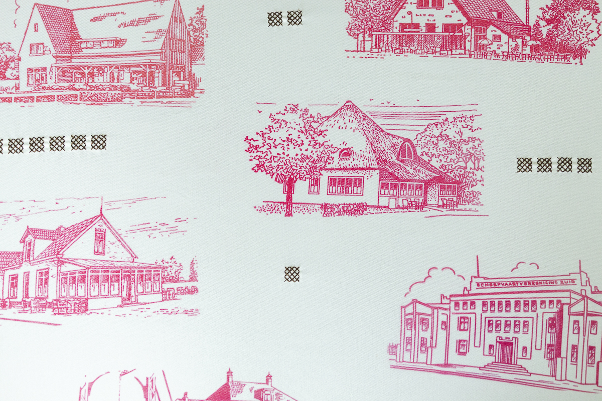 A fragment of a wall panel with storytelling in Interior