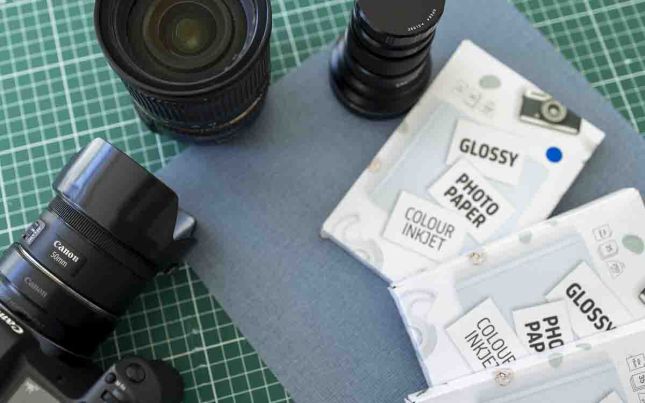 Materials and cut-offs prepared in the studio for sustainable wall art