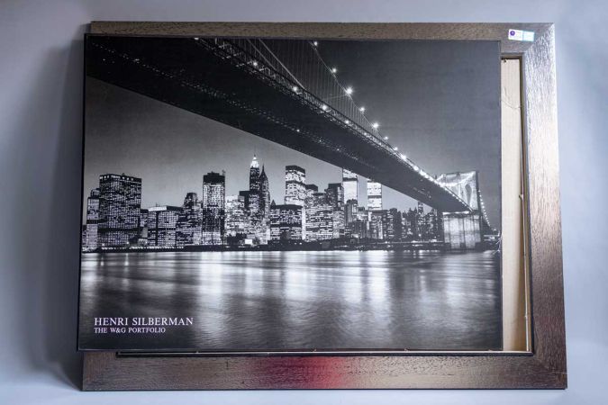 Used photo-printed panel used for  textile wall objects