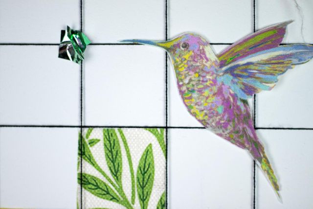 Organic wall panel detail with layering fabrics