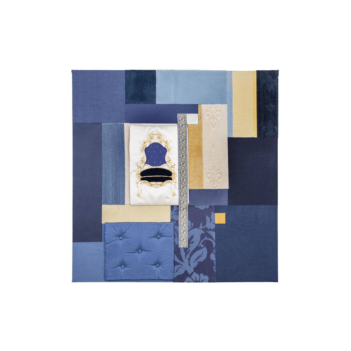 Heritage wall piece, upcycled materials reflecting cultural and design heritage
