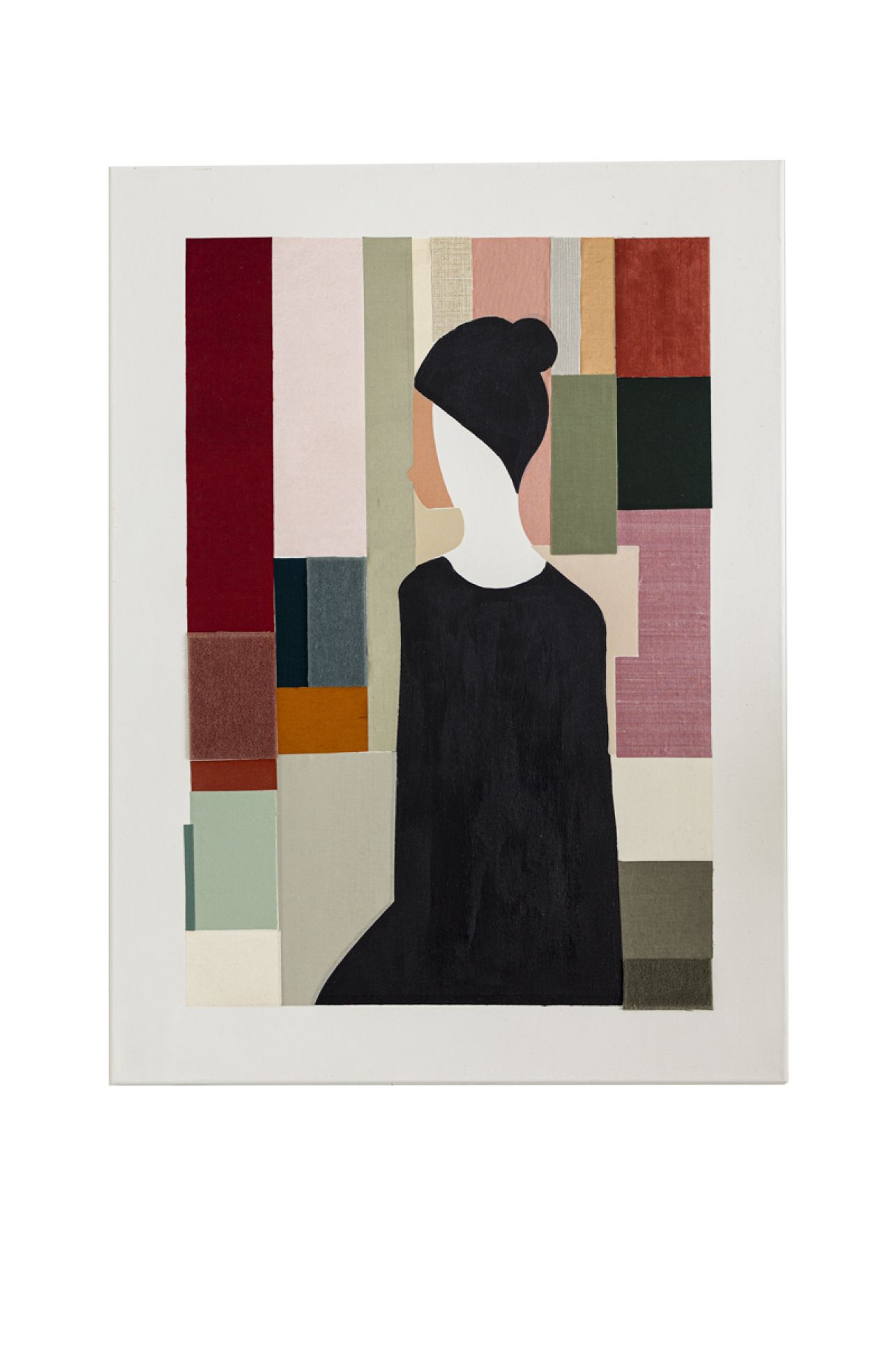 Modern Textile collages as sustainable art piece